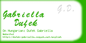gabriella dufek business card